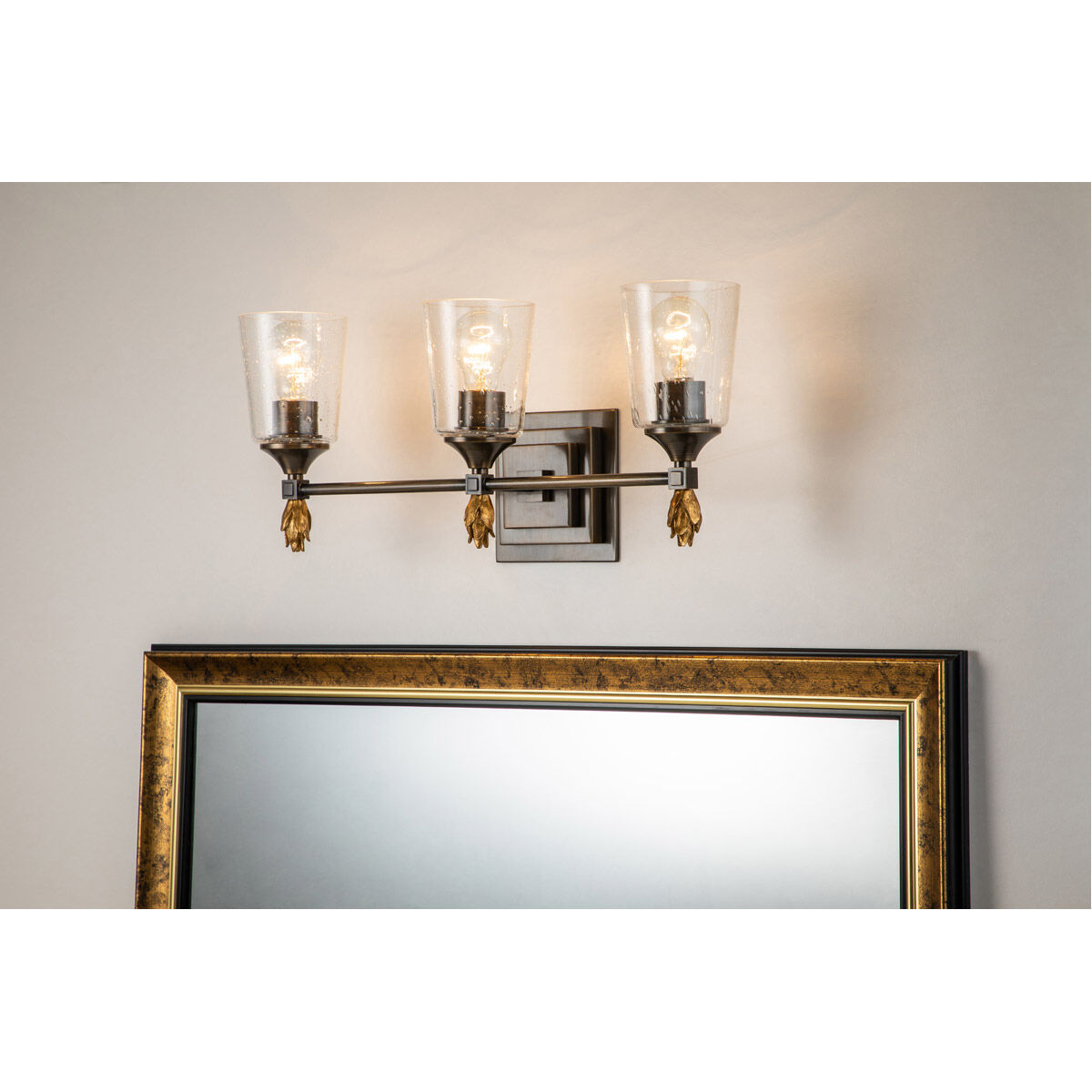 Vetiver 3 Light 23 inch DB Bath Light Wall Light in Dark Bronze